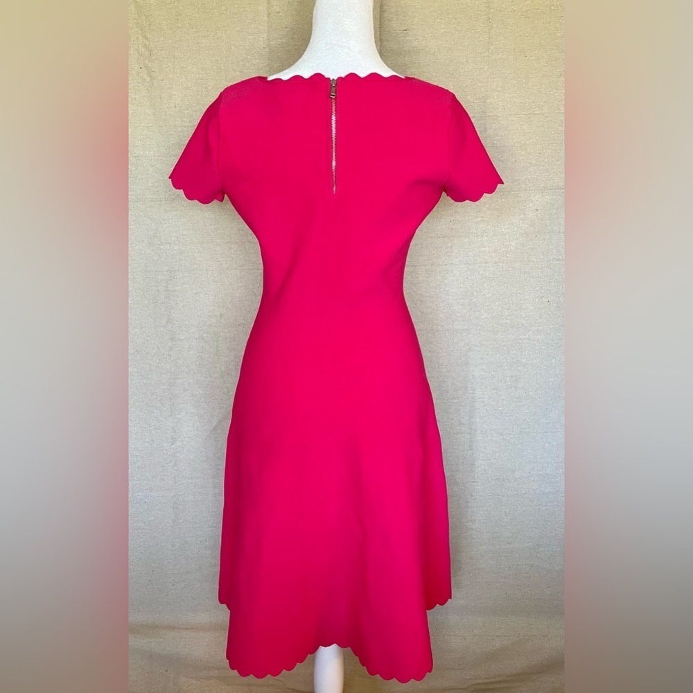 MILLY | Scallop Neck Fit and Flare Dress - Picture 4 of 12